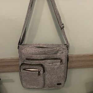 Lug heather grey monorail crossbody backpack